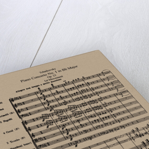 The Piano Concerto No. 1, Op. 23 by Pyotr Tchaikovsky, 1875 by Anonymous