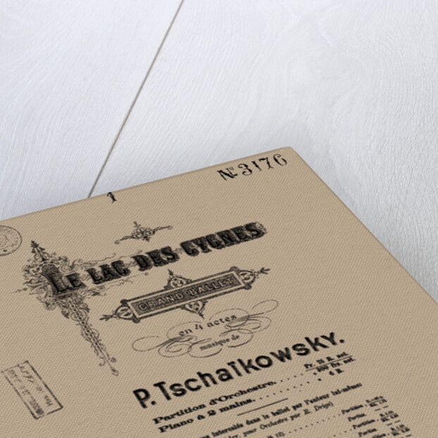 Cover of the score of the ballet Swan Lake by Pyotr Tchaikovsky, 1900 by Anonymous