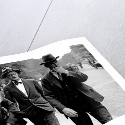 Nora Barnacle (left), James Joyce (center) and their solicitor n London on the day of their marriage by Anonymous