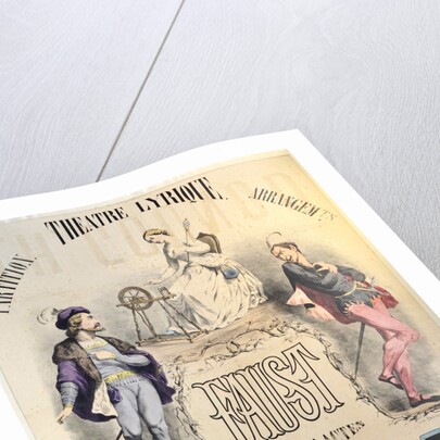 Premiere Poster for the opera Faust by Charles Gounod at the Théâtre Lyrique, March 19, 1859, 1859 by Anonymous