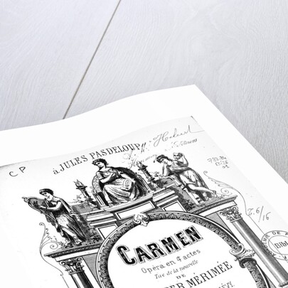Cover of the vocal score of opera Carmen by Georges Bizet, 1875 by Anonymous