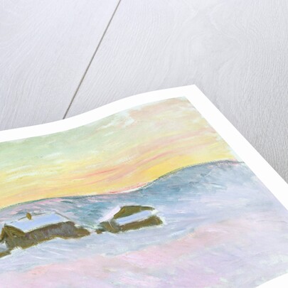 Norwegian Landscape. Blue Houses (Paysage de Norvège. Les maisons bleues), 1895 by Anonymous