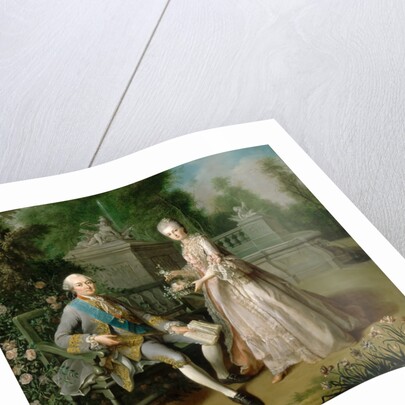 Louis Jean Marie de Bourbon with his daughter Louise Marie Adélaïde de Bourbon (1753-182 by Anonymous