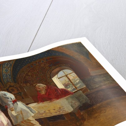 The Kiss Ceremony. Boyar Morozov, his Wife Yelena and Prince Serebrenni, 1882 by Anonymous