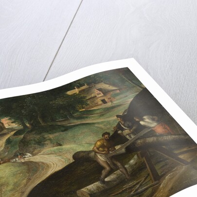 Landscape with Men Sawing Timber, 1570s by Anonymous