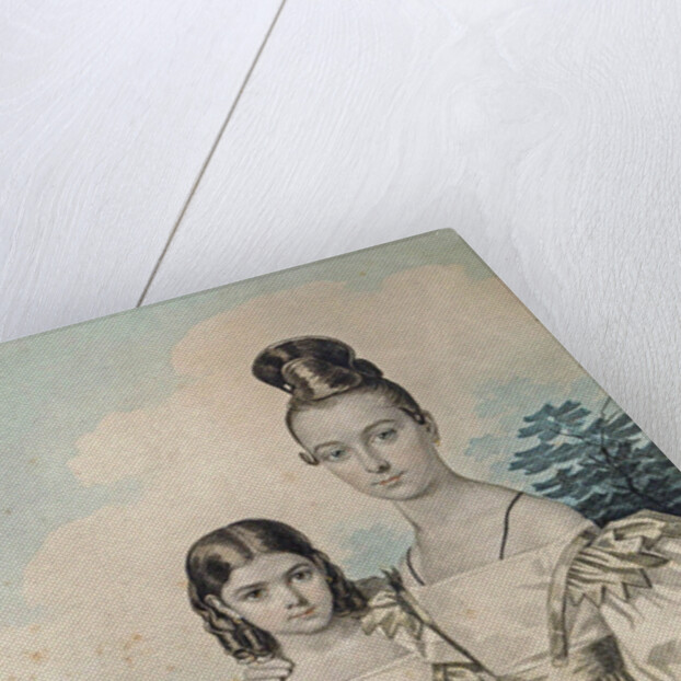 Portrait of Sisters Sofia Petrovna and Alexandra Petrovna Ushakov, 1830s by Anonymous