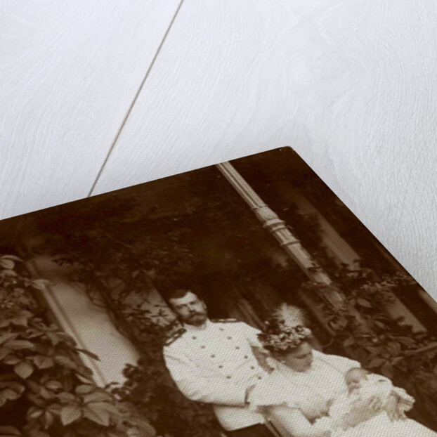 Tsar Nicholas II and Empress Alexandra Fyodorovna with their second daughter, Grand Duchess Tatyana, by Anonymous