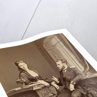 Portrait of Grand Duchess Maria Alexandrovna of Russia and Grand Duke Alexei Alexandrovi by Anonymous