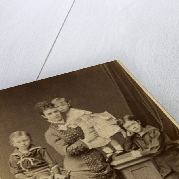 Grand Duchess Maria Fyodorovna with children, Nicholas Alexandrovich, George Alexandrovich and Xenia by Anonymous