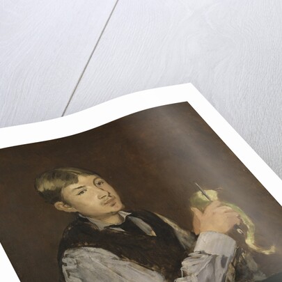 Young Boy Peeling a Pear by Anonymous