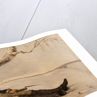Wounded Warrior in the Snow, 1880 by Anonymous