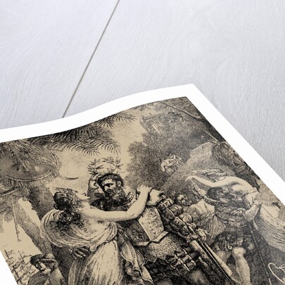 Vasco da Gama on the Island of Love. Illustration for The Lusiads by Luiz de Camoes, 1817 by Anonymous