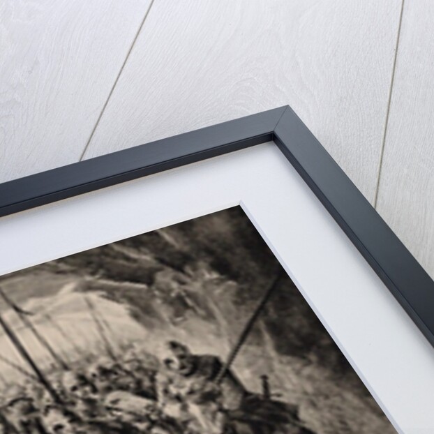 Saint Wenceslas and his Blanik knights set off from the mountain. Illustration from Stare povesti ce by Anonymous