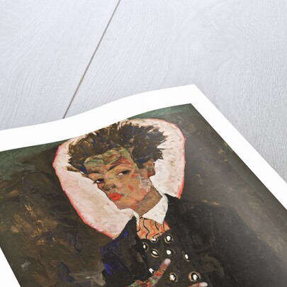 Self-Portrait with Peacock Vest Standing, 1911 by Anonymous