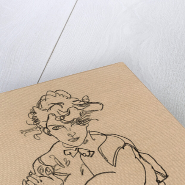 Girl sitting with spread legs, 1918 by Anonymous