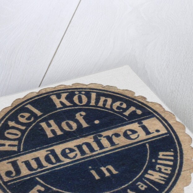 Mail sticker for the guests of the Hotel Kölner Hof in Frankfurt am Main, c. 1900 by Anonymous
