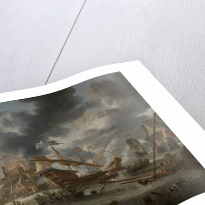 A naval battle between Christians and Turks, 1657 by Anonymous