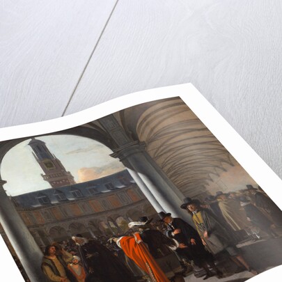 The Courtyard of the Beurs in Amsterdam, 1653 by Anonymous