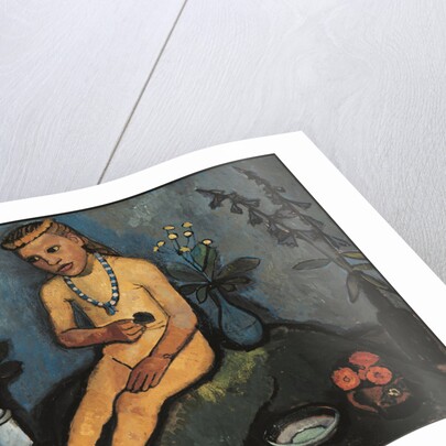 Seated Nude Girl with Flower Vases, 1906-1907 by Anonymous