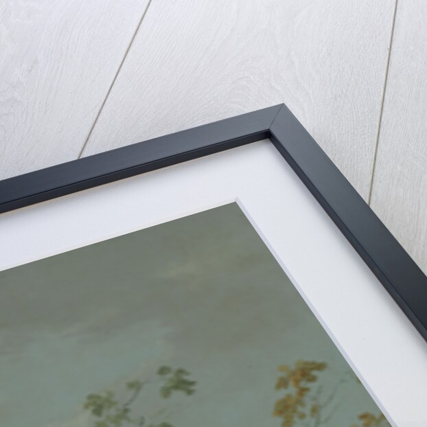 Forest landscape with a lady on horseback, a falconer and a huntsman by Anonymous