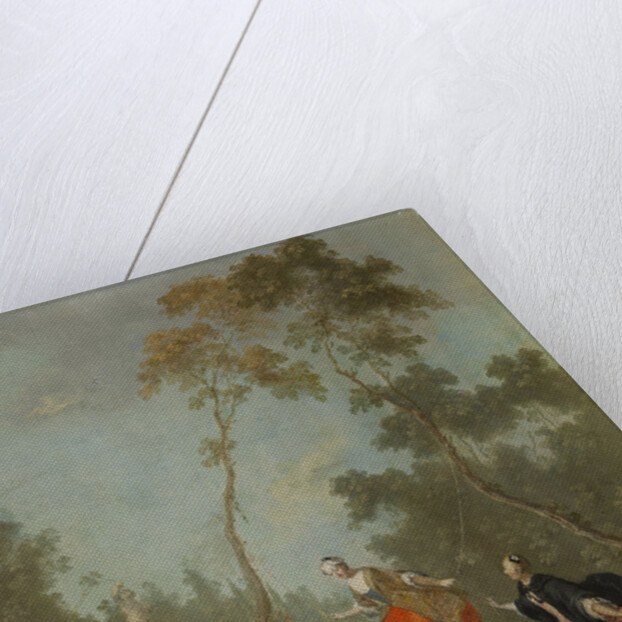 Lady on a swing by Anonymous