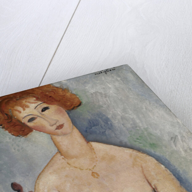 Red-headed Woman wearing a Pendant, 1918 by Anonymous