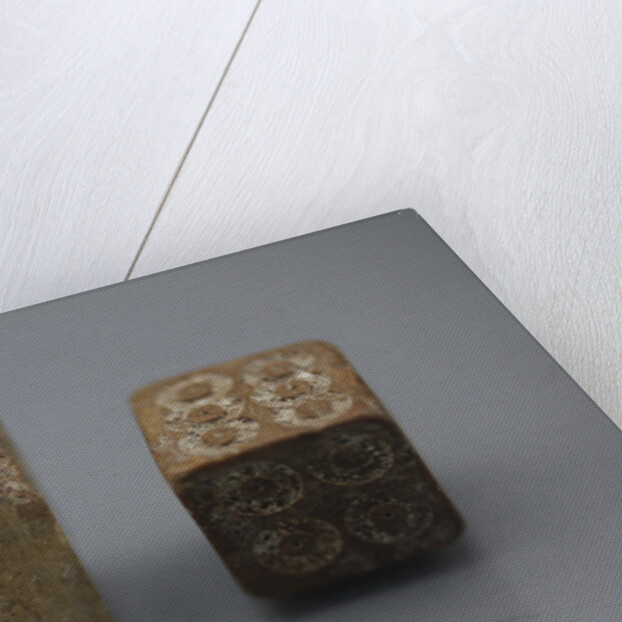 A pair of Roman dice made from carved bone, 1st century BC by Anonymous
