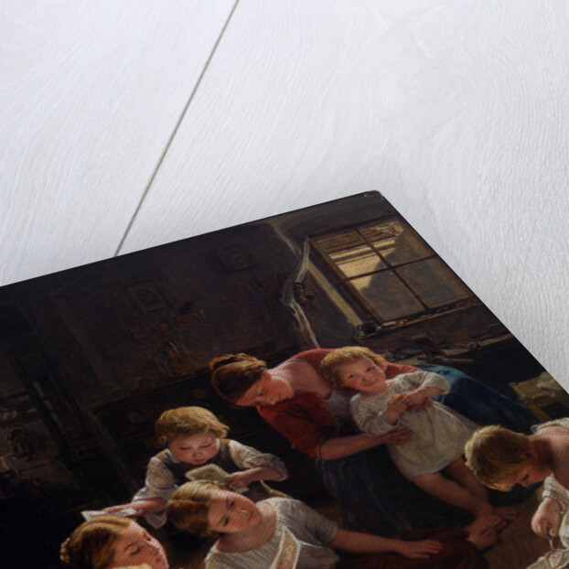 Children in the morning looking at pictures, 1853 by Anonymous