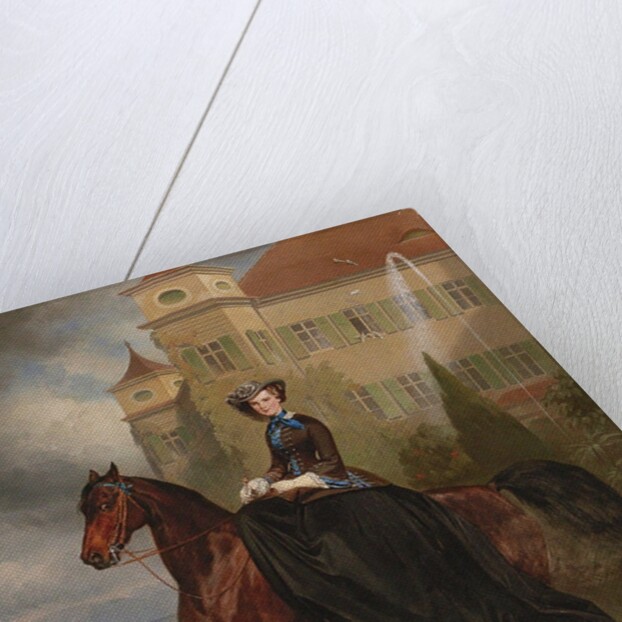 Elisabeth of Austria as a bride in Possenhofen, 1853 by Anonymous