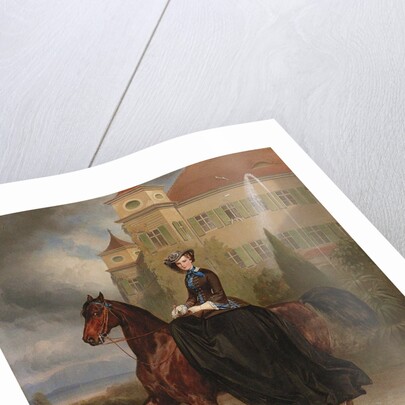 Elisabeth of Austria as a bride in Possenhofen, 1853 by Anonymous