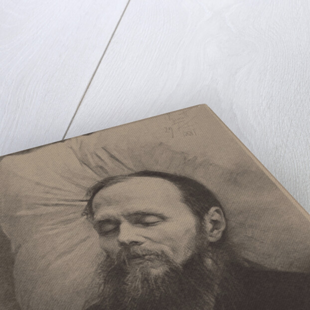 Fyodor Dostoyevsky on the deathbed, 1881 by Anonymous