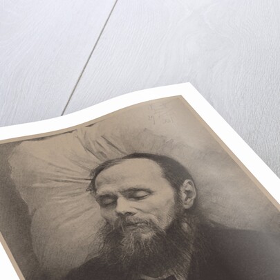 Fyodor Dostoyevsky on the deathbed, 1881 by Anonymous