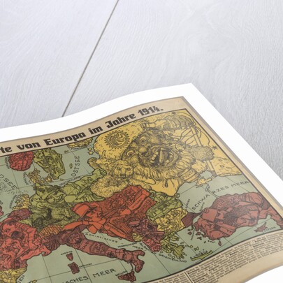 Humorous Europe Map in 1914, 1914 by Anonymous