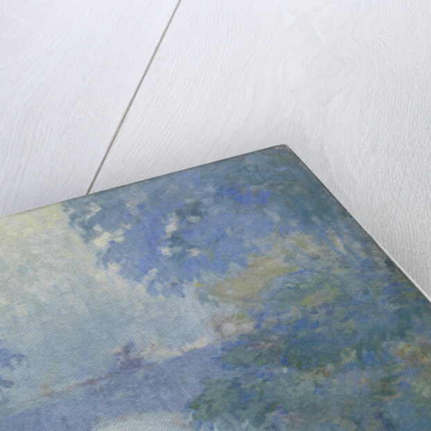 Landscape of blue hues, by Anonymous