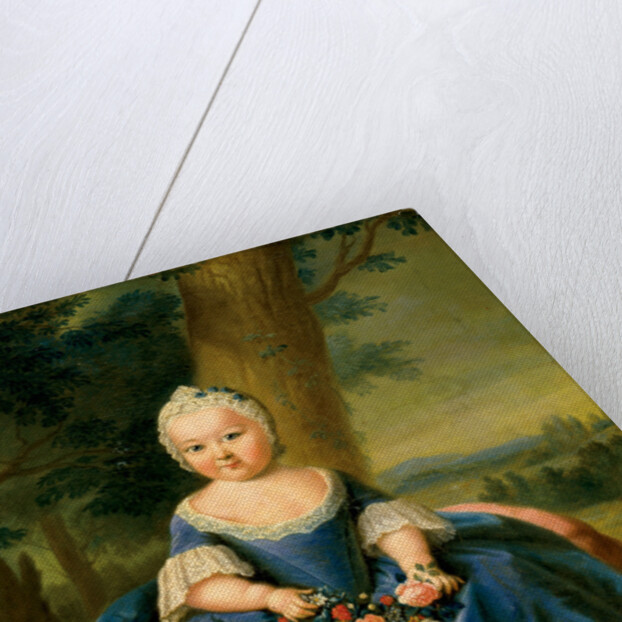 Maria Theresa as a three-year-old girl, ca 1720 by Anonymous