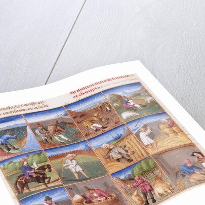 Ruralia commoda. Agricultural calendar from a manuscript of Pietro de Crescenzi, ca 1470-1475 by Anonymous