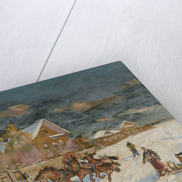 Russian village in winter, 1915 by Anonymous