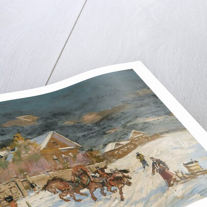 Russian village in winter, 1915 by Anonymous