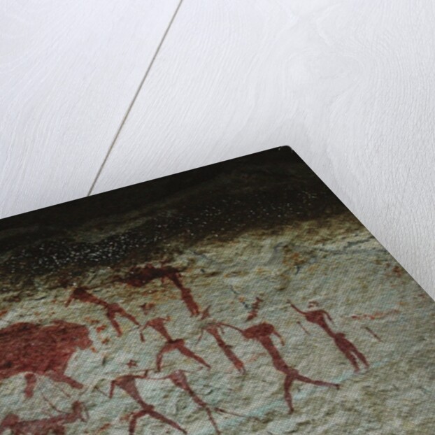 San rock painting in the Drakensberg Mountains in South Africa, by Anonymous