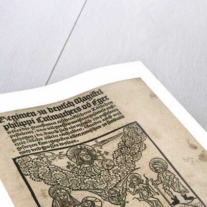 Title page of Regimen wider die Pestilenz by Philipp Culmacher, c. 1495 by Anonymous