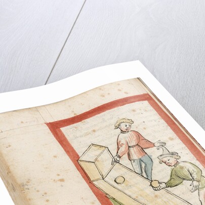 Two men bowling by Anonymous