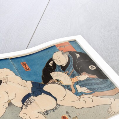 Wrestling match Shiranui vs Jimmaku, 1860s by Anonymous