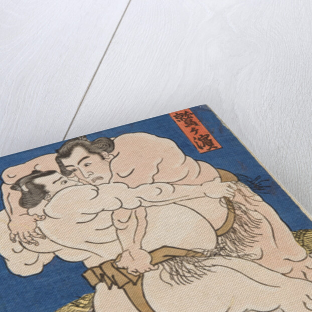 Wrestling match Uzugafuchi vs Washigahama, c. 1830 by Anonymous