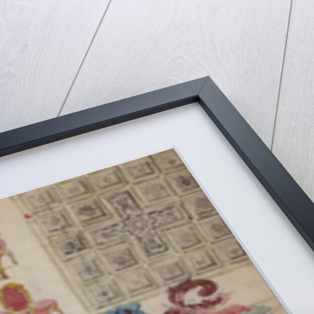 Design of furniture, ceiling, lamps, decorative wall painting with flowers for the Jussupow Palace o by Anonymous