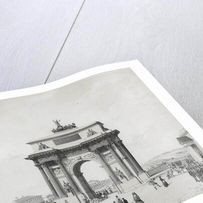 The Triumphal Arch at the Tver Gates in Moscow, 1840s by Anonymous