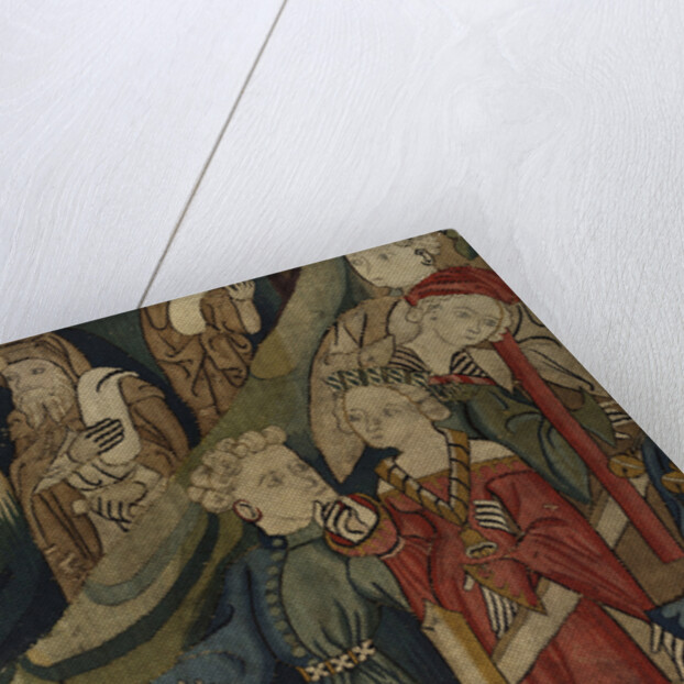 Courtly Love Games (Spieleteppich), tapestry. Detail, ca 1400 by Anonymous