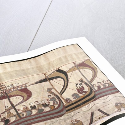 The Bayeux Tapestry. Scene 38: William and His Fleet Cross the Channel, ca 1070 by Anonymous