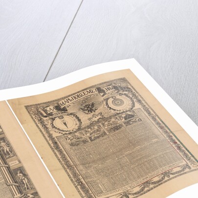 Calendar of Jacob Daniel Bruce, 1709, Mid of the 19th cen by Anonymous