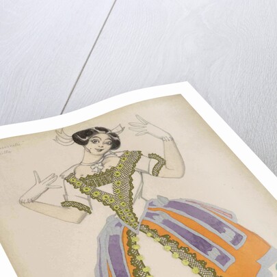 Costume design for the Ballet La Nuit ensorcelée by F. Chopin and L. Aubert, 1923 by Anonymous