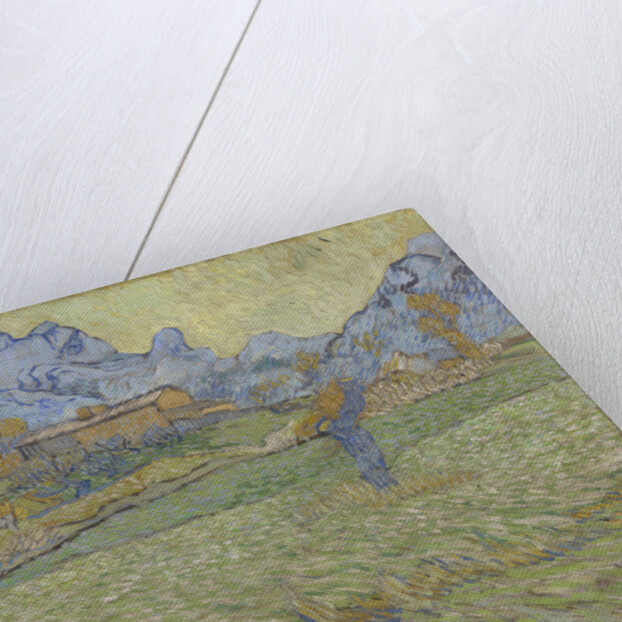 Wheat fields in a mountainous landscape, 1889 by Anonymous